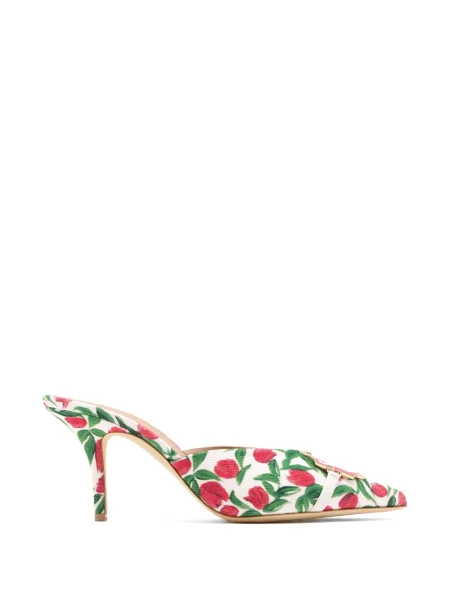 Papuci tip mules Malone Souliers alb