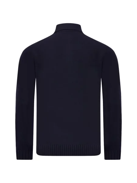 Pulover Filippo De Laurentiis tricotate albastru