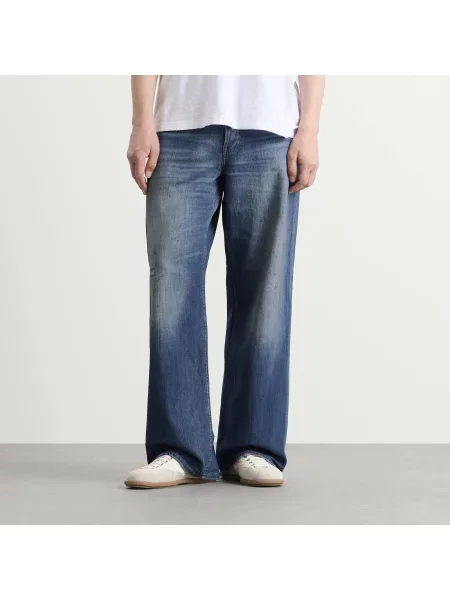 Szerokie jeansy Acne Studios niebieskie