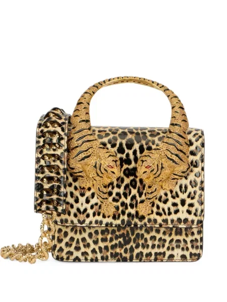 Geantă shopper Roberto Cavalli cu imagine cu model leopard