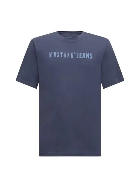 MUSTANG Tricou AUSTIN fumuriu / safir albastru