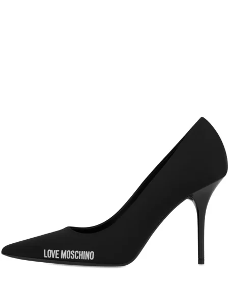 Pantofi cu toc Love Moschino cu imagine negru