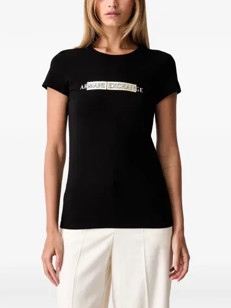 Tricou Armani Exchange cu imagine negru