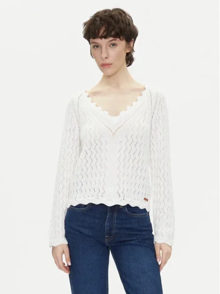Pepe Jeans Pulover Olya Écru bej
