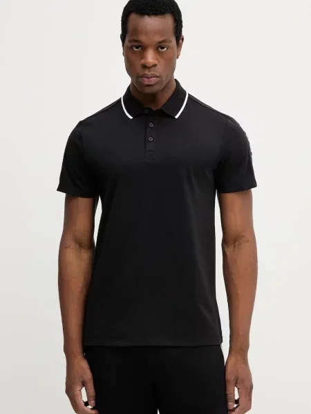 Polo tričko Guess PAUL s aplikací černá