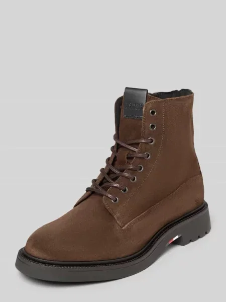 Tommy Hilfiger trapery zamszowe COMFORT LWT SDE BOOT brązowy