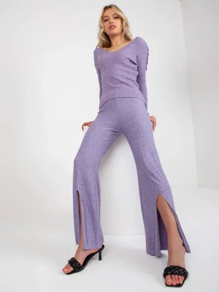 Pantaloni Fashionhunters violet