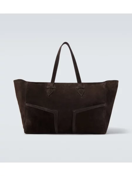 Geantă Metier din piele de căprioară maro