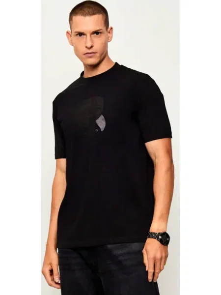 Karl Lagerfeld tricou cu imprimeu negru