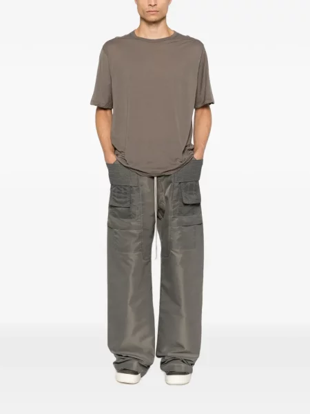 Παντελόνι cargo Rick Owens Drkshdw με κορδόνι γκρι