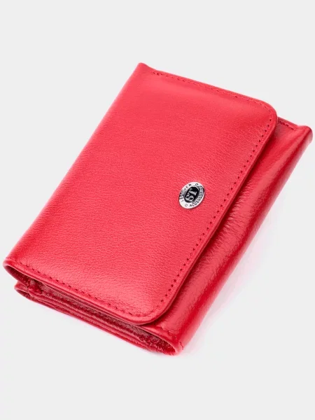 Кожаный кошелек St Leather Accessories красный