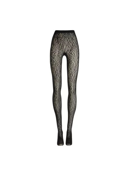 Pończochy Wolford z siateczką z siateczki czarne