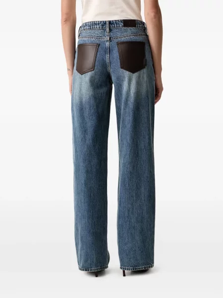 Blugi drepți Armani Exchange albastru