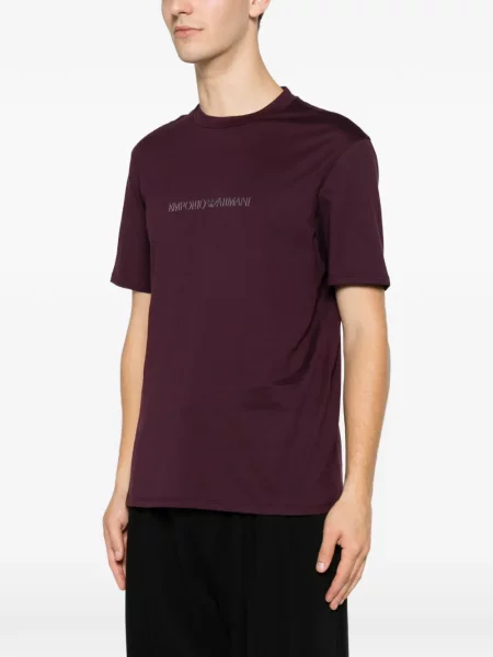 Μπλούζα Emporio Armani με σχέδιο μωβ