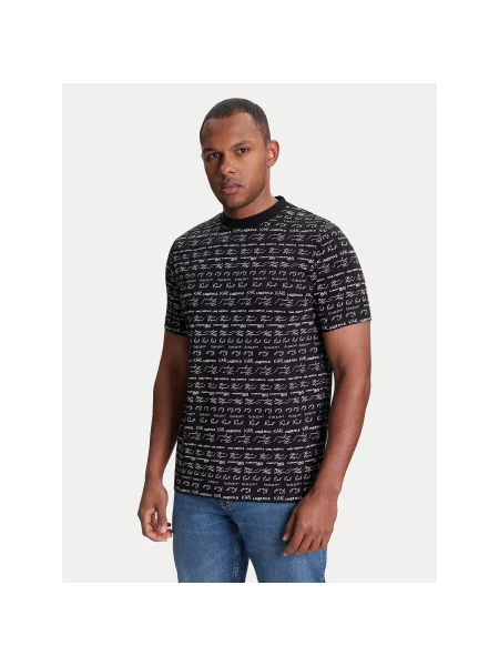 KARL LAGERFELD Majica Regular Fit črna