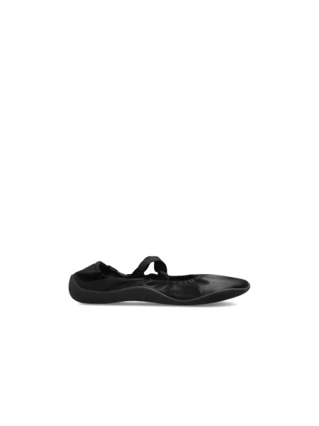 Balerinki Balenciaga skórzane czarne