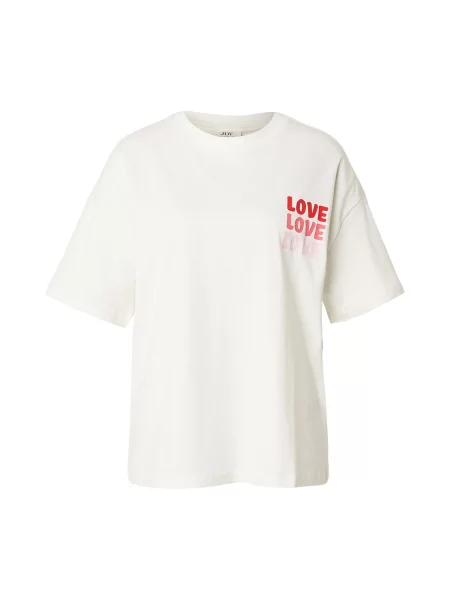 JDY Tricou JDYCARLA roz / roz zmeură / roșu alb