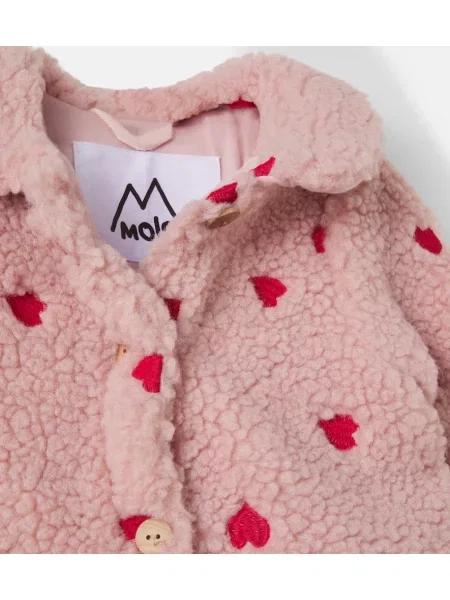 Gyerek fleece melegítő felső Molo rózsaszín
