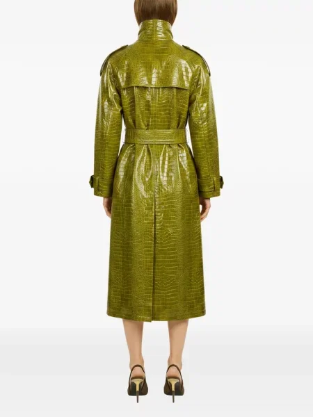 Cu centură palton Rowen Rose verde
