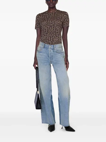 Tricou Anine Bing cu imagine cu model leopard maro