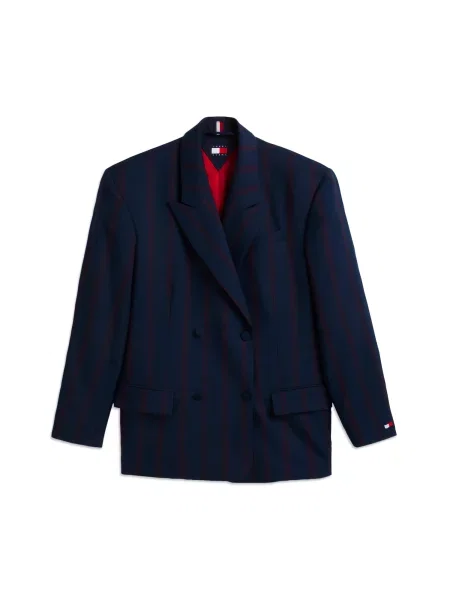 Tommy Jeans Sacou bleumarin / vin roșu