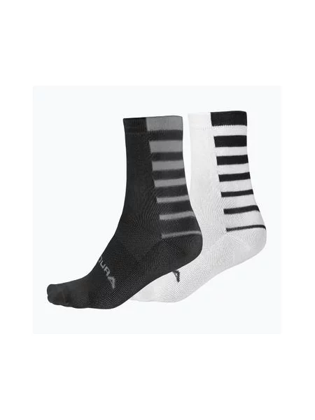 Шкарпетки для велоспорту Endura Coolmax Stripe 2 pack чорні