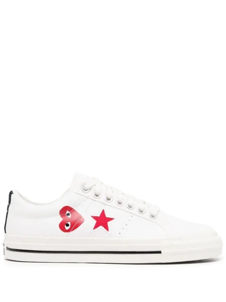 Sneakerși Comme Des Garçons Play X Converse alb