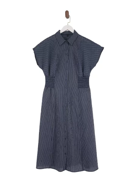Trendyol Curve Rochie tip bluză albastru marin alb