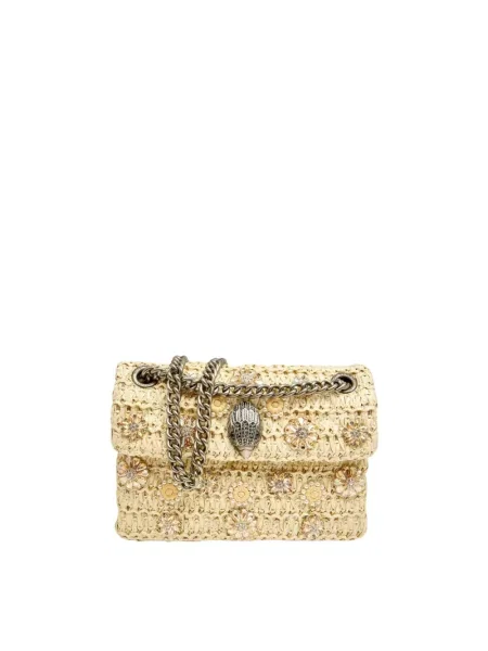 Kurt Geiger London torebka crossbody Raffia Mini Kensington beżowa