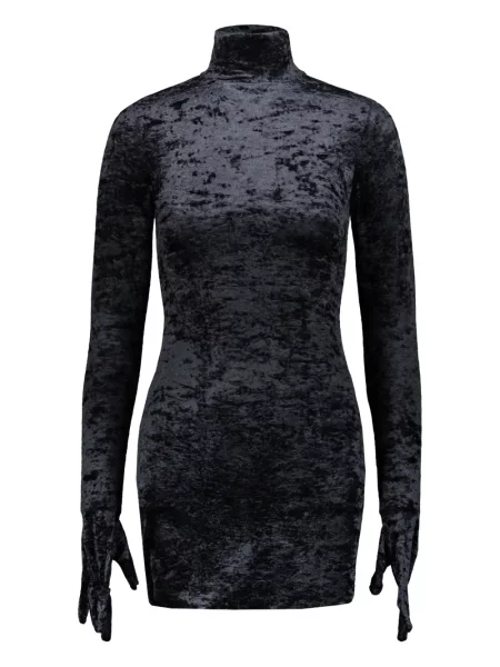 Rochie mini Vetements de catifea de costum negru