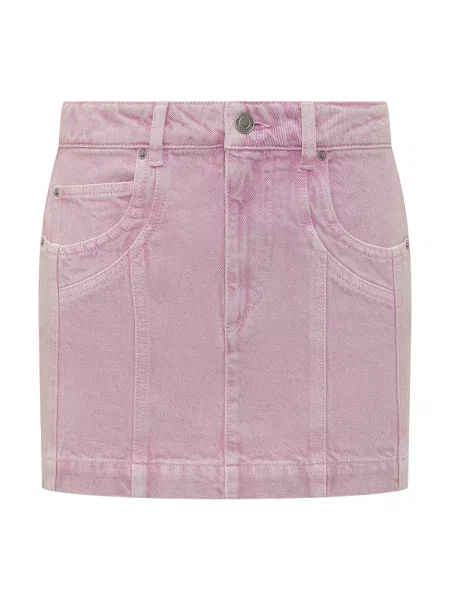 Mała mały spódnica jeansowa Marant Etoile różowa