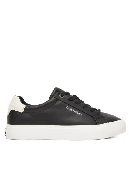 Calvin Klein Tenisice Vulc Lace Up Lth/Moire Bt crna