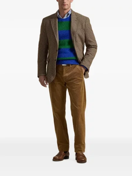 Satenske rukavice Polo Ralph Lauren s vezom s vezicama smeđa