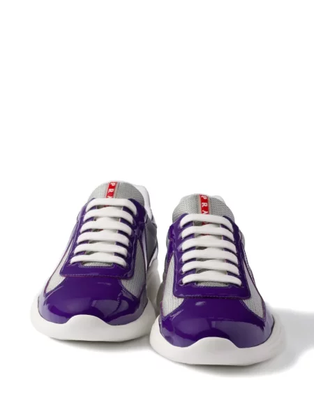 Sneakerși Prada din piele violet