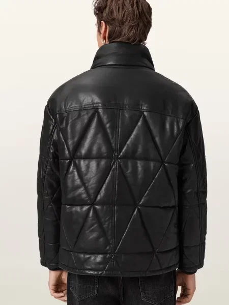 Кожаная куртка Allsaints черная