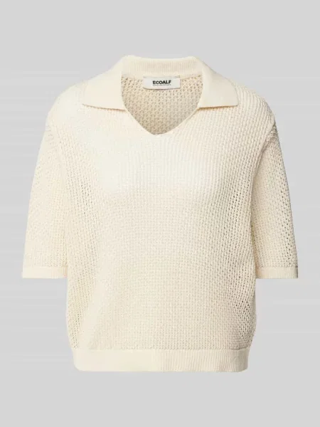 Sweter z dzianiny z rękawem o dł. model ‘ARGANALF’ Ecoalf beżowy
