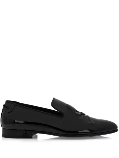 Pantofi loafer Philipp Plein din piele de lac negru