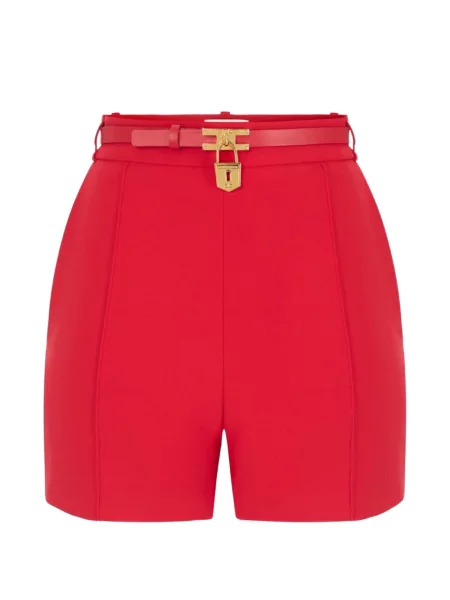 Ușor cu centură pantaloni scurți Elisabetta Franchi roșu
