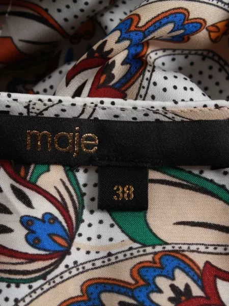 Κοστούμι μίνι φόρεμα Maje με σχέδιο paisley λευκό