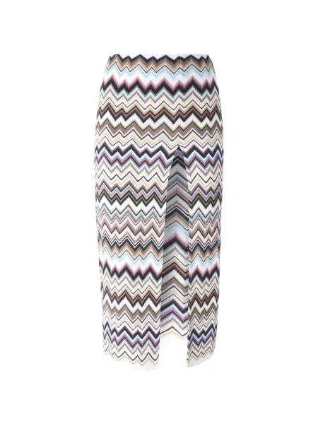 Fustă Missoni tricotate alb