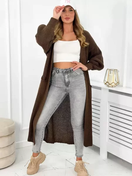 Dugo kardigan Kesi smeđa