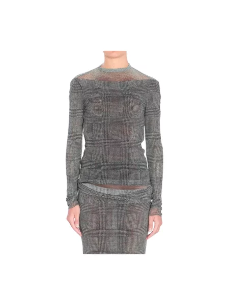 Top Jean Paul Gaultier w kratę szary