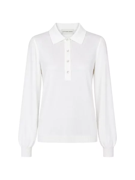 Tricou polo Liviana Conti alb