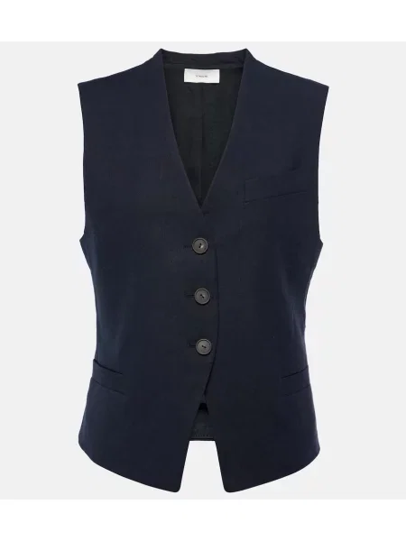 Vestă Vince de in albastru