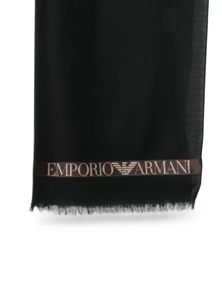 Шал Emporio Armani с принт черно
