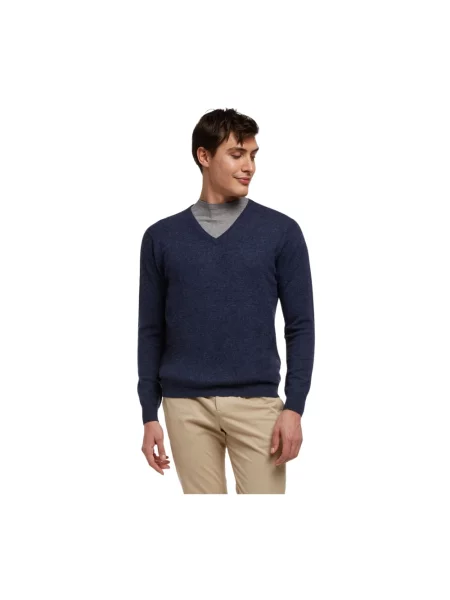 Sweter Brooks Brothers z kaszmiru niebieski