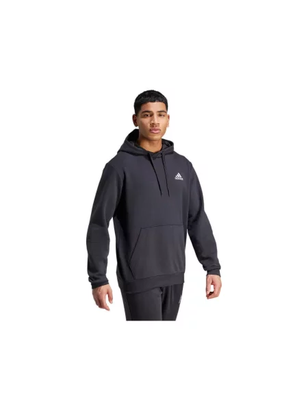 Fleecová fleecová mikina Adidas čierna