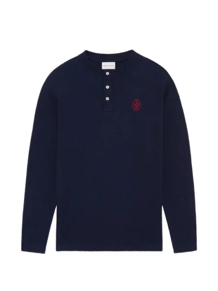 Tricou Drole De Monsieur cu broderie albastru