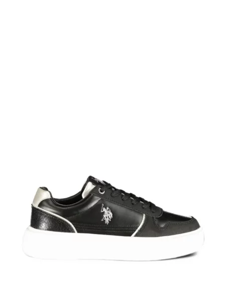 Маратонки U.s. Polo Assn. на платформе с автограф черно