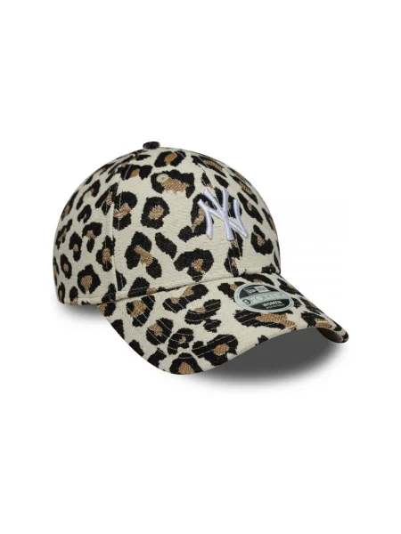Șapcă New Era cu model leopard până la genunchi bej
